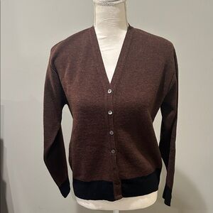 Classic Brown Button-Up Cardigan
